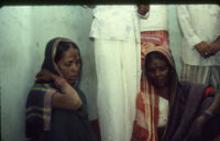 Holeya community women sing back a song after hearing a 1938 A. A. Bake recording, Bailhongal (India), 1984