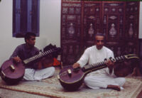 D. Balakrishna and his father, Mysore Doreswami Iyyengar, Bangalore (India), 1984