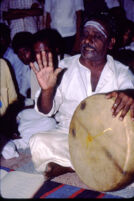 Tep Venkatachalam (Tevar) Pillai, professional singer and tep player, Madurai (India), 1984