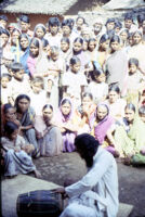 Gangadhar Nagar - Ranjit prepares a ḍholak for a Bhāṭ dance and song, Hubli (India), 1984