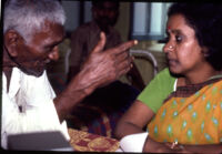 Saraswathi Swaminathan, archivist, interviews Doreswami Madurai (India), 1984