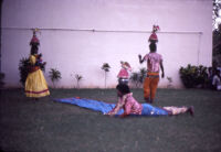 Om Periyaswamy dance troupe - Karakāṭṭam dance with sari, Madurai (India), 1984