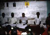 Tiruppati, leader of the Madurai Meenakshi Temple bhajan mandali, Madurai (India), 1984