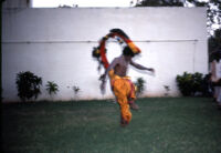 Dancer performs with the Om Periyaswamy Dance Troupe, Madurai (India), 1984