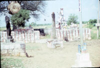 Aiyanar village (?) guardian statue group, Madurai (India : District), 1984