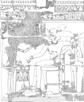 Ramesses III entertained by young girls