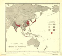 Eastern Asia, density of population