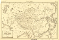 Map Of Central Asia Showing The Chinese Empire