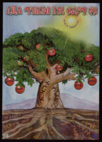 Poster depicting a fruit-bearing tree with its roots and the sun, all labelled with Amharic words [descriptive]