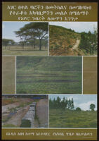 Poster chiefly in Amharic depicting five photographs of outdoor areas [descriptive]