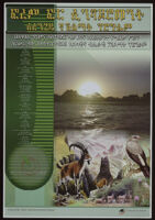 Poster chiefly in Amharic depicting a collage of animals and plants, some of which are endangered [descriptive]