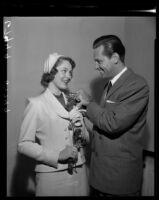 Eleanor Payne and William Holden, Huntington Hotel, Pasadena, 1950