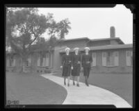 Ensigns Mavis Behrens, Helen Rhoades, and Dorothy Olson, U.S. Naval Hospital, Long Beach, 1943