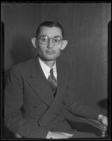 Dewey G. Hildebrand of the Rural Rehabilitation Division, Los Angeles, 1936