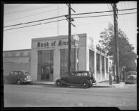 Bank of America on Melrose and Bronson robbed, Los Angeles, 1936