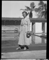 Barbara Mott beside a swimming pool, Los Angeles, 1936
