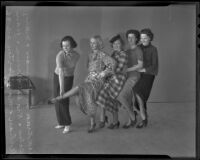 Dance instructor Grace Immerman teaches Mary Calon, Era Dott Brown, Jean Unhan, and Mary Horton, Los Angeles, 1936