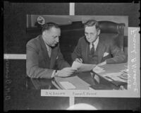 Ben H. Brown, public adminstrator, and Frank A. Nance, coroner, Los Angeles, 1935 (copy photo)