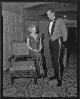 Adelaide Wailes and Robert E. Hunter at the Bachelors' Mardi Gras Ball at the Biltmore, Los Angeles, 1936