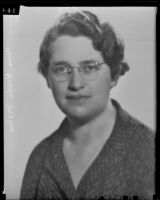 Freda Mohr, chairman of Los Angeles County Chapter of American Association of Social Workers (copy), Los Angeles, 1936