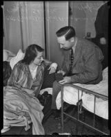C. T. Truschel interviews Beulah Shinkle, automobile crash victim, Culver City vicinity, 1935