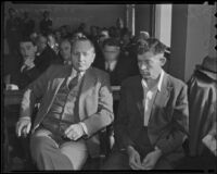 Detective Lieutenant Vernon Rasmussen and murderer Charles "Chas" Layman, Los Angeles, 1935