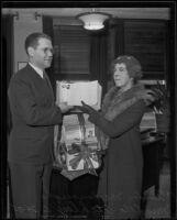 Supervisor Gordon L. McDonough and Ella Achley, Los Angeles, 1935