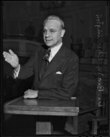 Dr. Ben M. Cherrington speaks, Los Angeles, 1935