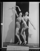 Dancers Rose Haley and Margaret Marvin posing at a nightclub in San Diego, 1935