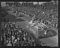 "Birth of the American Flag" float at the Tournament of Roses Parade, Pasadena, 1936