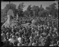 "Ming Dynasty" float at the Tournament of Roses Parade, Pasadena, 1936