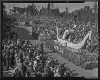 "Gondola" float at the Tournament of Roses Parade, Pasadena, 1936