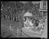 "Marie Antoinette and Louis XVI" float at the Tournament of Roses Parade, Pasadena, 1936