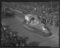 San Diego Exposition float at the Tournament of Roses Parade, Pasadena, 1936