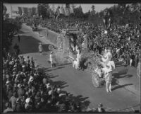 "Chinese Empress" float in the Tournament of Roses Parade, Pasadena, 1936