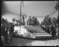 Tribute float to Will Rogers at the Tournament of Roses Parade, Pasadena, 1936