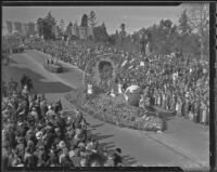 Will Rogers commemorative float at the Tournament of Roses Parade, Pasadena, 1936