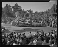 "Pink Shell" float at the Tournament of Roses Parade, Pasadena, 1936