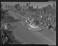 "Rose Queen" float at the Tournament of Roses Parade, Pasadena, 1936