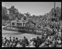 San Francoisco's "History in the Making" float at the Tournament of Roses Parade, Pasadena, 1936