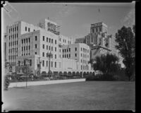 View of the Sunkist Building and the Edison Building, Los Angeles, 1935