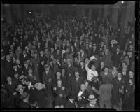 Large crowd celebrates the 1936 New Year, Los Angeles, 1935 or 36