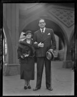 Otto Klemperer and Florence M. Irish after Klemperer's return to Los Angeles, 1936