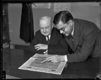 Judge Claude M. McCallum and Judge Robert Kenny, Los Angeles, 1936