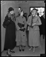 Actresses Judith Vosselli, Dorothy Short and Charlotte Treadway