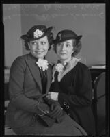 Actresses Judith Vosselli, Dorothy Short and Charlotte Treadway, Hollywood,  1936 - UCLA Library Digital Collections