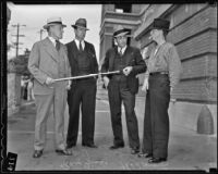 Samuel Whittaker, Det. Lt. Ray Giese, Det. Lt. Thad Brown, and James Fagan Culver, Los Angeles, 1936
