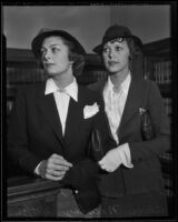 Actress Lorraine Eddy MacLean with friend Alice Niesley, Los Angeles, 1936