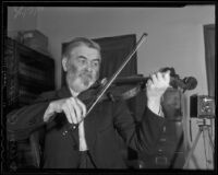 William B. Furlow testifies against a former friend for stealing his beloved violin, Los Angeles, 1936