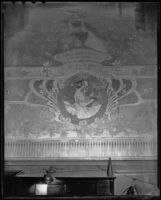 Art Nouveau style stage curtain of the Grand Theatre, Los Angeles, 1936